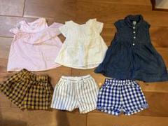 90cm ベビー服 6点セット トップスとショートパンツ