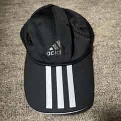 adidas キャップ　サイズ54〜57 7キッズ　黒