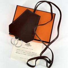 HERMES クロシェット キーリング ネックレス ダークブラウン マルジェラ期