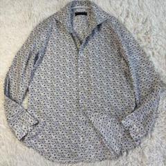 (極美品) バーニーズニューヨーク 花柄 シャツ ホリゾンタルカラー イタリア