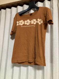 BE ATBY フラワープリント Tシャツ ブラウン
