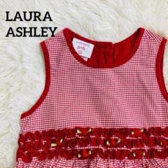 LAURA ASHLEY チェック柄ノースリーブワンピース