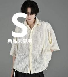 ADRER レース　シアーシャツ　ドローコード ADRER ルーズシルエットレース シアーシャツ ドローコード タグ