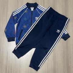 adidas ジャージセット セットアップ ネイビー 100cm キッズ