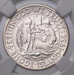 『NGC MS63』ロードアイランド州プロビデンス市300周年銀貨（1936年） NGC MS63』ロードアイランド州プロビデンス市300周年銀貨（1936