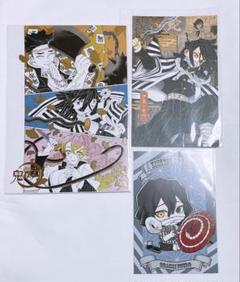 鬼滅の刃 甘露寺蜜璃　伊黒小芭内　悲鳴嶼行冥　箔押しイラストカード　ポストカード