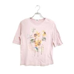 半袖Tシャツ ピンク Ｍ 綿 薄手 涼しい おでかけ カジュアル カットソー