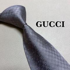 【未使用品】GUCCI グッチ　ネクタイ　Gロゴ　グレー Amazon | [グッチ] ネクタイ グレー GG柄 GUJ-824 [並行輸入品