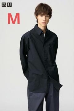 UNIQLO U ロングオーバーサイズシャツ ブラック M ユニクロ