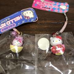 激レア☆ワンワンバージョン☆ハローキティの根付5種セット☆2003 2003年 ハローキティ根付 新潟佐渡限定 ときバージョンと金沢