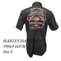 【H-D】ハーレーダビッドソン 純正GM 半袖シャツ 刺繍ロゴ ブラック Sのサムネイル