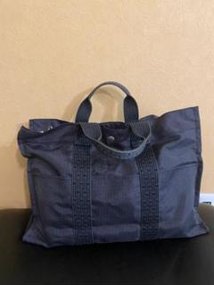 ネイビー トートバッグ ナイロン製　HERMES