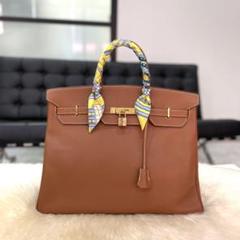 美品 HERMES エルメス クシュベル バーキン40 ゴールド