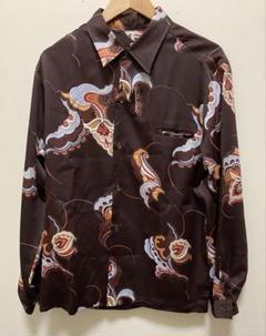 USA製70's VINTAGE ToriRichard 長袖シャツ　和柄　激渋
