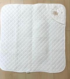 おくるみ くま刺繍 パイルキルト アフガン 退院 お宮参り