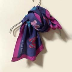 HANAE MORI ハナエモリ 森英恵 モリハナエ スカーフ 大判 絹 シルク HANAE MORI - ハナエモリ スカーフ ストール 蝶柄 シルク