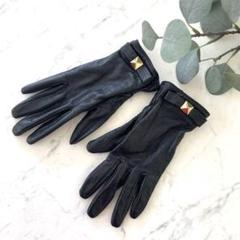 新品タグ付き★ケイトスペード  レザー手袋 kate spade NEW YORK - ☆新品☆ケイトスペード レザー手袋 羊革