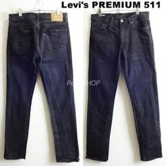 リーバイス プレミアム　511　W82　スリムデニム　ストレッチ　ビッグE　黒