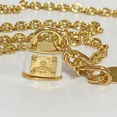 Vivienne Westwood パドロックネックレス ゴールド×ホワイト