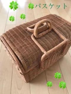 バスケット かご ピクニック 遠足 昭和レトロ 籐かご ヴィンテージ ☘☘☘