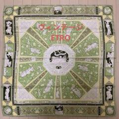 ヴィンテージ　ETRO シルク　スカーフ　ペイズリー柄　総柄　イタリア製