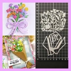 おきねこ大きな花束ダイセット&連動お花ダイ♡コラボ2つセット 新品未使用品‼︎可愛い♡miniお花&花束カッティングダイ2セット