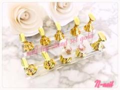 ☆再入荷☆大人気! 即購入OK ネイルチップスタンドセット ゴールド