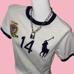 ポロラルフローレン リンガー ピチT Tシャツ y2k平成女児平成