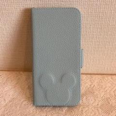 iPhone13ケース 手帳型 ミッキーマウス 水色 カード収納 ストラップ付