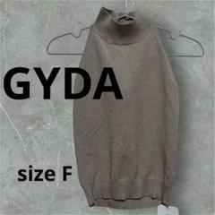 GYDA ジェイダ　ハイネックニットタンクトップ　ノースリーブ　バッククロス　F