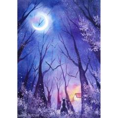 cherryさま専用6月（原画）鈴の星夜【SMサイズ／水彩画／#2065】 cherryさま専用6月（原画）鈴の星夜【SMサイズ／水彩画／#2065】