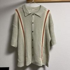 Java ニットポロシャツ ナチュラル オレンジ Sサイズ