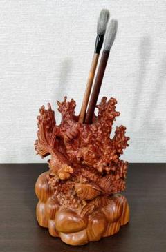 古美術 特大木筆筒 文房具 唐木 古美术 古美術 特大木筆筒 文房具 唐木 古美术