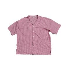 〜90s オープンカラーシャツ ギンガムチェック 赤 白 ボックス
