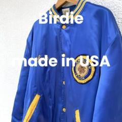 USA製 ミシガン大学 カレッジ 刺繍 Birdie 70s 中綿 スタジャン ベストセラー 商品ファッション - USA製 Birdie 70s ミシガン