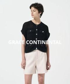 GRACE CONTINENTAL 【タグ付】ショートニットベスト36 黒 - メルカリ
