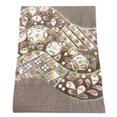 作家もの膨れ織縮緬絞り辻ヶ花模様芝草開き名古屋帯着物035a p 作家もの膨れ織縮緬絞り辻ヶ花模様芝草開き名古屋帯着物035a p