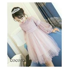90☆新品☆可愛いレースチュール切替ワンピース☆