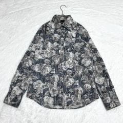EDGE RUPERT ジャガード 総柄シャツ M 花柄 ド派手 立体的 古着