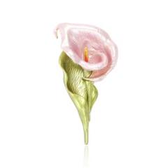 ブローチ　ピンクの花　フラワー　エナメルブローチ　清楚　上品　華麗