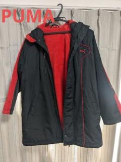 PUMAベンチコート140 黒/赤　サッカー