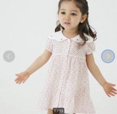 moimoln 花柄ピンクワンピース 80cm