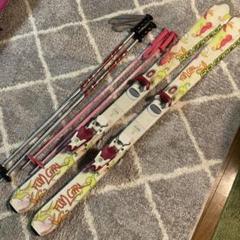 ジュニア スキー板☆ロシニョール ファンガール 120cm☆ストック