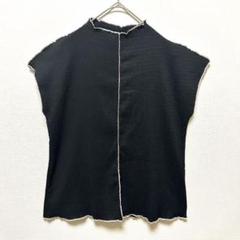 セレクトモカ カットソー 半袖 シワ加工 フレンチスリーブ ボトルネック 薄手