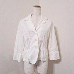 スチェッソ　シングルジャケット　クロップド袖　レース　ガーリー　春夏