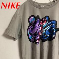 NIKE ペンキ風デカプリント Mサイズ グレー系 ★ ナイキ Tシャツ