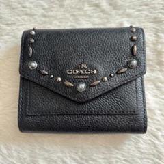 COACH コーチ 2つ折り財布 シグネチャー ジャカード CU402 SBKBK