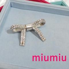 MIU MIU ヘアピン シルバー リボンモチーフ 楽天市場】ミュウミュウ MIU MIU ヘアピン シルバーxクリア