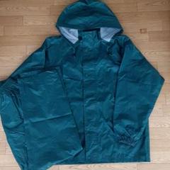 雨具 カッパ 作業用 梅雨時 Lサイズ モスグリーン