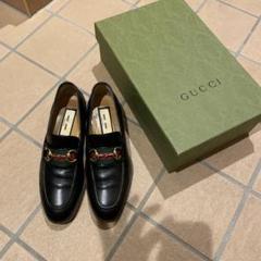 でこちゃんグッチ GUCCIハラコビットローファー シューズ36 GUCCI グッチ ローファー コンビ GG ハラコ レザー ブラック 黒